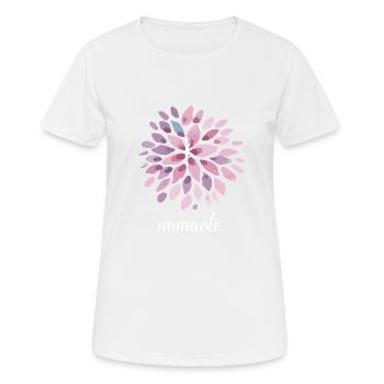 Yoga Lotus Flower Femme Namaste Balance Balance Studio - T-shirt respirant Femme - blanc - Devant - AI Model Female 172 dark (172cm)