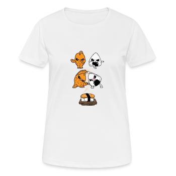 Sushi Fusion Reis Fisch / Geschenk - Frauen T-Shirt atmungsaktiv - Weiß - Vorne - AI Model Female 172 dark (172cm)