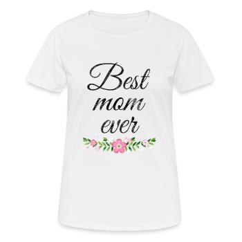 La meilleure maman jamais le jour de la meilleure maman cadeau mère - T-shirt respirant Femme - blanc - Devant - AI Model Female 172 dark (172cm)