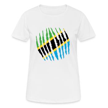 Griffe griffe origine indigène Tanzanie png - T-shirt respirant Femme - blanc - Devant - AI Model Female 172 dark (172cm)