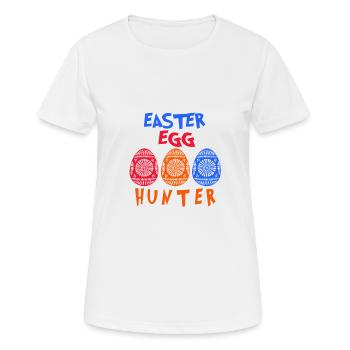 Osterei Jäger - Frauen T-Shirt atmungsaktiv - Weiß - Vorne - AI Model Female 172 dark (172cm)
