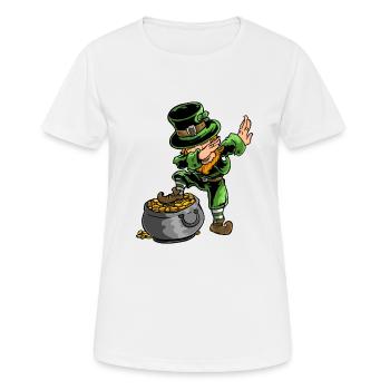 Tamponnant Leprechaun Leprechaun jour de St Patrick T-shirts - T-shirt respirant Femme - blanc - Devant - AI Model Female 172 dark (172cm)