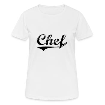 chef - Frauen T-Shirt atmungsaktiv - Weiß - Vorne - AI Model Female 172 dark (172cm)