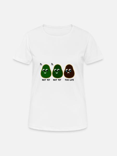 T-shirt vert d'avocat frais - T-shirt respirant Femme - blanc