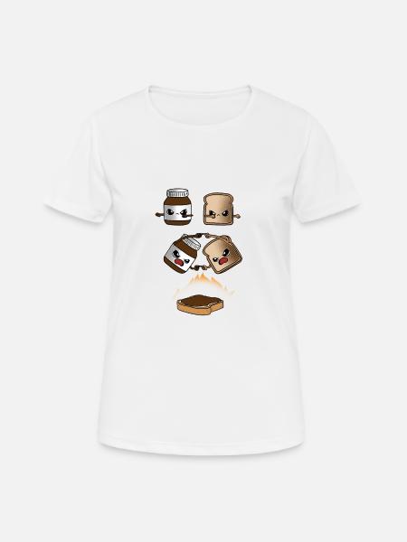 Chocolate and bread chocolate roll gift - Women's Breathable T-Shirt - white