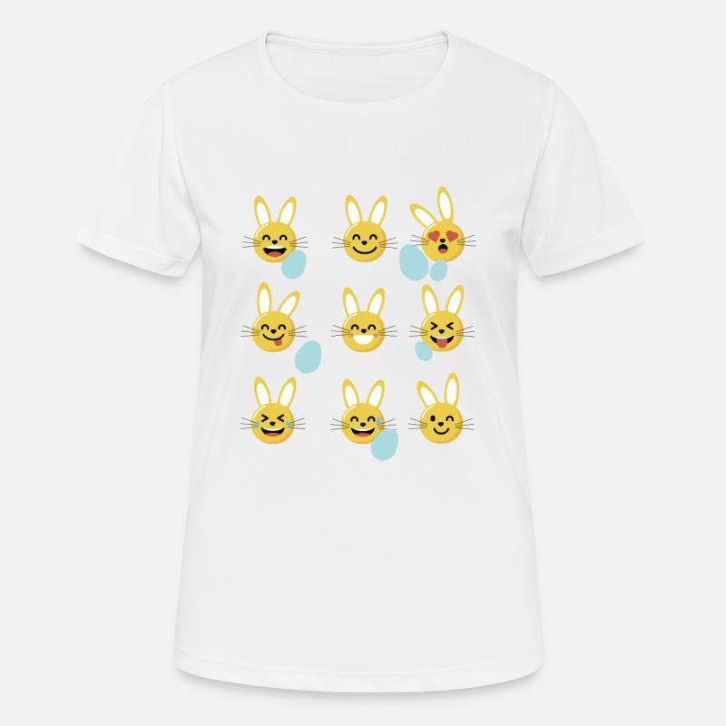 Happy Easter Emojis smileys - Women's Breathable T-Shirt - white