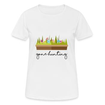Tenue de chasse des enfants de Pâques allé - T-shirt respirant Femme - blanc - Devant - AI Model Female 172 dark (172cm)
