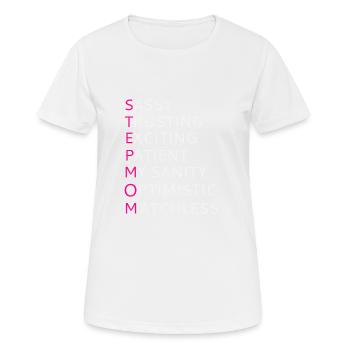 Netter Schritt Mama Design - Frauen T-Shirt atmungsaktiv - Weiß - Vorne - AI Model Female 172 dark (172cm)