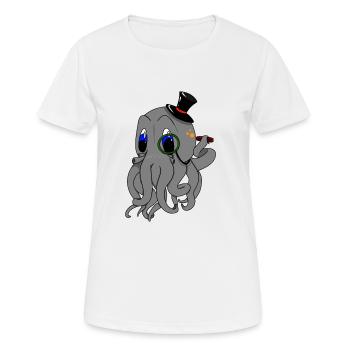 Monocle Octopus Kids Shirt | Cadeau parfait - T-shirt respirant Femme - blanc - Devant - AI Model Female 172 dark (172cm)