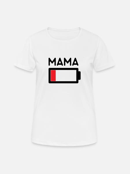 Mama Family Energy Battery Battery Blank T-Shirt - Women's Breathable T-Shirt - white