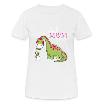 Dino Mutter Muttertag T-Shirt Mutter Tag Tee - Frauen T-Shirt atmungsaktiv - Weiß - Vorne - AI Model Female 172 dark (172cm)