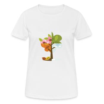 Four 4 Seasons Horloge Nature Doué Temps - T-shirt respirant Femme - blanc - Devant - AI Model Female 172 dark (172cm)