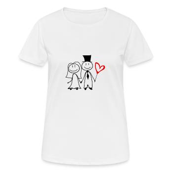 Wedding couple Wedding Hen party - Women's Breathable T-Shirt - white - Front - AI Model Female 172 dark (172cm)