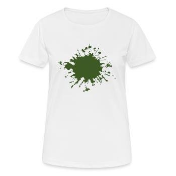 blob of paint splatter color gift green - Women's Breathable T-Shirt - white - Front - AI Model Female 172 dark (172cm)