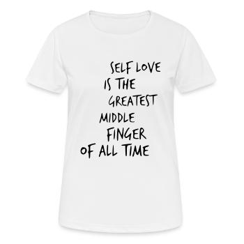 Funny Lustig Witzig Cool Neu Cooler Spruch Sprüche - Frauen T-Shirt atmungsaktiv - Weiß - Vorne - AI Model Female 172 dark (172cm)