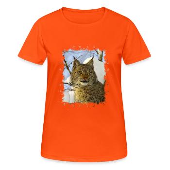 Lynx - Women's Breathable T-Shirt - neon orange - Front - AI Model Female 172 dark (172cm)