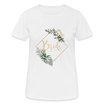 Team Bride Greenery 1 - Women's Breathable T-Shirt - white - Front - AI Model Female 172 dark (172cm)