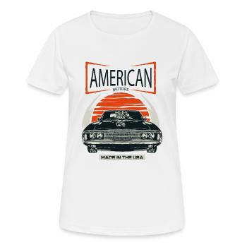American Motors Muscle Car - Frauen T-Shirt atmungsaktiv - Weiß - Vorne - AI Model Female 172 dark (172cm)