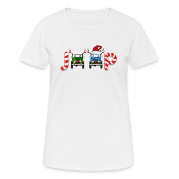 Noël en Jeep - T-shirt respirant Femme - blanc - Devant - AI Model Female 172 dark (172cm)