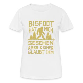 Bigfoot - Frauen T-Shirt atmungsaktiv - Weiß - Vorne - AI Model Female 172 dark (172cm)