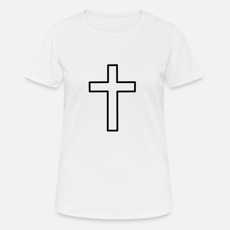 Cross - Women's Breathable T-Shirt - white