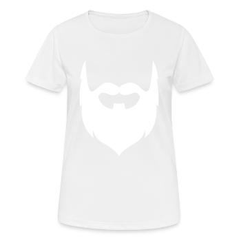 Symbole de barbe - T-shirt respirant Femme - blanc - Devant - AI Model Female 172 dark (172cm)