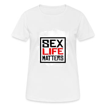 Sex Life Matters - Grunge Vintage - T-shirt respirant Femme - blanc - Devant - AI Model Female 172 dark (172cm)