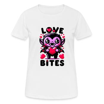 Love Bites: Adorable Vampire Heart Whimsical & - Women's Breathable T-Shirt - white - Front - AI Model Female 172 dark (172cm)