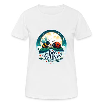 Bee Mine : abeille lunatique et coccinelle ludique - T-shirt respirant Femme - blanc - Devant - AI Model Female 172 dark (172cm)