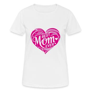 Best Mama Ever Design Gift for Mother's Day, - Women's Breathable T-Shirt - white - Front - AI Model Female 172 dark (172cm)