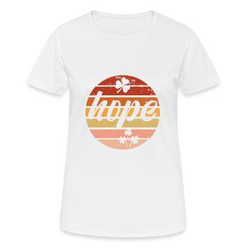 Hope Shirts pour hommes et dames - T-shirt respirant Femme - blanc - Devant - AI Model Female 172 dark (172cm)