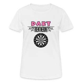 Dart Rentnerin Darterin Rente Ruhestand Darts Frau - Frauen T-Shirt atmungsaktiv - Weiß - Vorne - AI Model Female 172 dark (172cm)