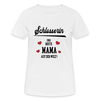 Beste Mama Schlosserin Muttertag Geburtstag Mutter - Frauen T-Shirt atmungsaktiv - Weiß - Vorne - AI Model Female 172 dark (172cm)