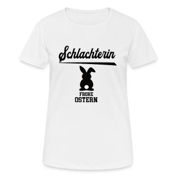 Schlachterin Frohe Ostern Oster Outfit Schlachter - Frauen T-Shirt atmungsaktiv - Weiß - Vorne - AI Model Female 172 dark (172cm)