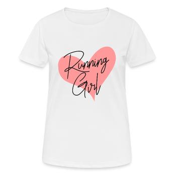 Joggen Laufen Rennen Shirt Marathon Geschenk Girl - Frauen T-Shirt atmungsaktiv - Weiß - Vorne - AI Model Female 172 dark (172cm)