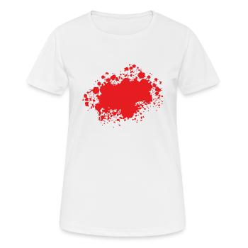 Blob of paint splatter painter gift red - Women's Breathable T-Shirt - white - Front - AI Model Female 172 dark (172cm)