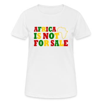 africa is not for sale - Women's Breathable T-Shirt - white - Front - AI Model Female 172 dark (172cm)