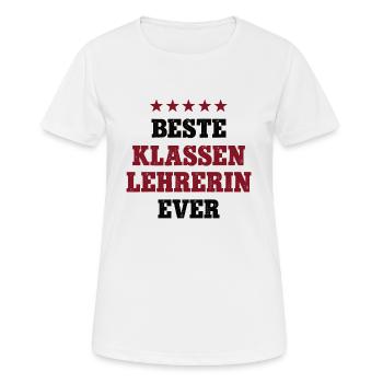 Beste Klassenlehrerin Schule Grundschule Lehrerin - Frauen T-Shirt atmungsaktiv - Weiß - Vorne - AI Model Female 172 dark (172cm)