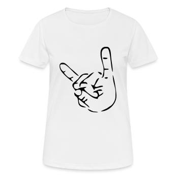 Français fourche Hard Rock - T-shirt respirant Femme - blanc - Devant - AI Model Female 172 dark (172cm)