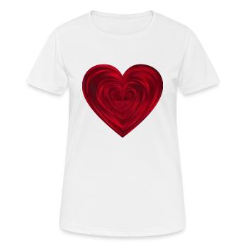 Herz im Herz - Frauen T-Shirt atmungsaktiv - Weiß - Vorne - AI Model Female 172 dark (172cm)
