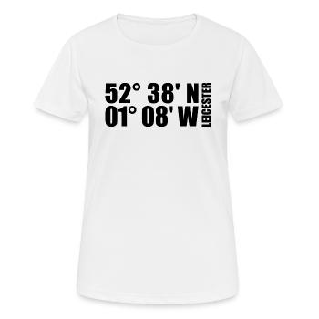 Leicester coordinates - Women's Breathable T-Shirt - white - Front - AI Model Female 172 dark (172cm)