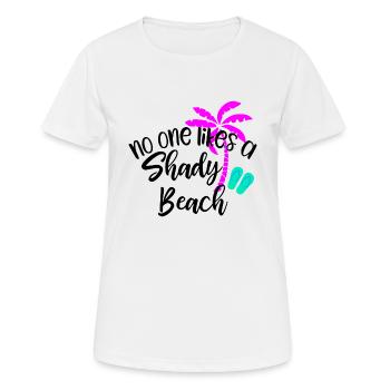 No One Likes A Shady Beach - Frauen T-Shirt atmungsaktiv - Weiß - Vorne - AI Model Female 172 dark (172cm)