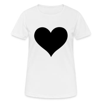 heart - T-shirt respirant Femme - blanc - Devant - AI Model Female 172 dark (172cm)