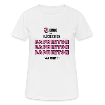 Badminton Badmintonerin Spielerin Badmintonspiel - Frauen T-Shirt atmungsaktiv - Weiß - Vorne - AI Model Female 172 dark (172cm)