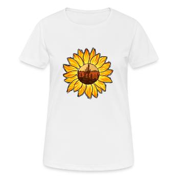 Désert et tournesol - T-shirt respirant Femme - blanc - Devant - AI Model Female 172 dark (172cm)