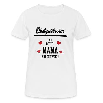 Mama Obstgärtnerin Muttertag Geburtstag Mutter - Frauen T-Shirt atmungsaktiv - Weiß - Vorne - AI Model Female 172 dark (172cm)