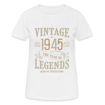 1945 Vintage 1945 Anniversary - Women's Breathable T-Shirt - white - Front - AI Model Female 172 dark (172cm)