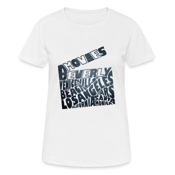 Los Angeles - T-shirt respirant Femme - blanc - Devant - AI Model Female 172 dark (172cm)