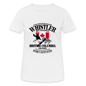 Canada - Snowboarding - Frauen T-Shirt atmungsaktiv - Weiß - Vorne - AI Model Female 172 dark (172cm)