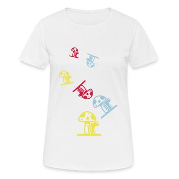 Symbole des champignons - T-shirt respirant Femme - blanc - Devant - AI Model Female 172 dark (172cm)